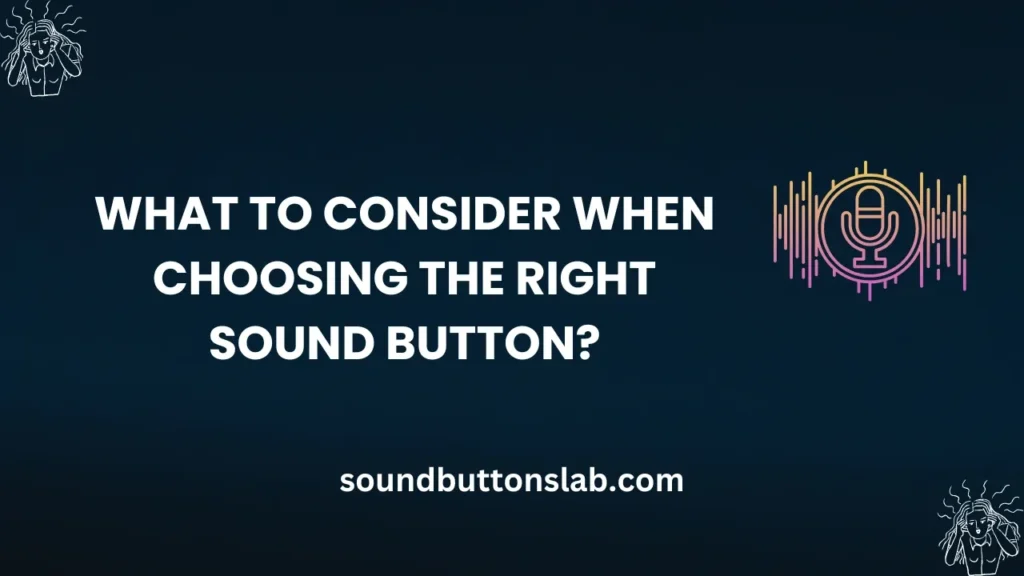 What to Consider When Choosing the Right Sound Button